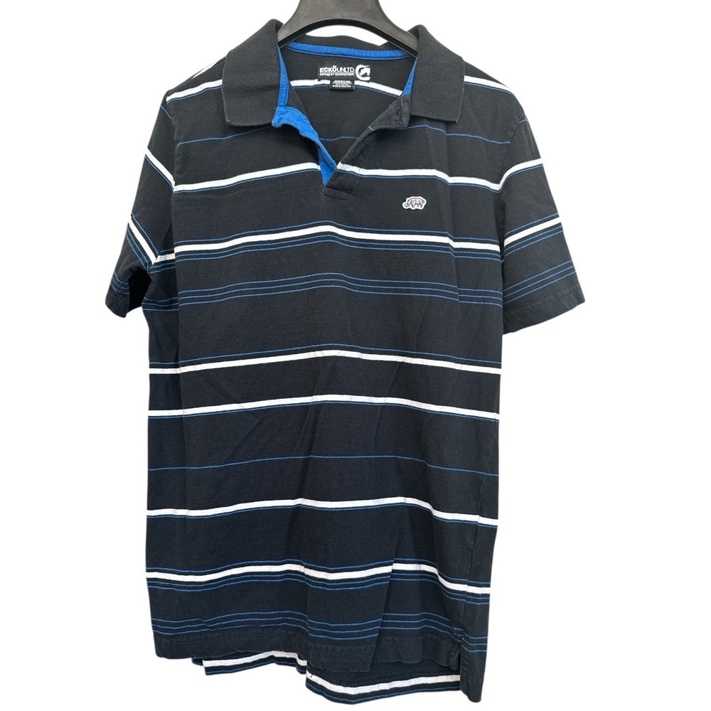 Ecko UNLTD Short Sleeve Polo Shirt Mens Medium Striped‎